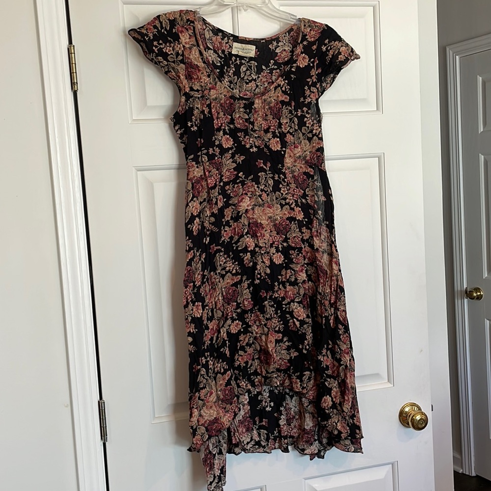 Black floral dress